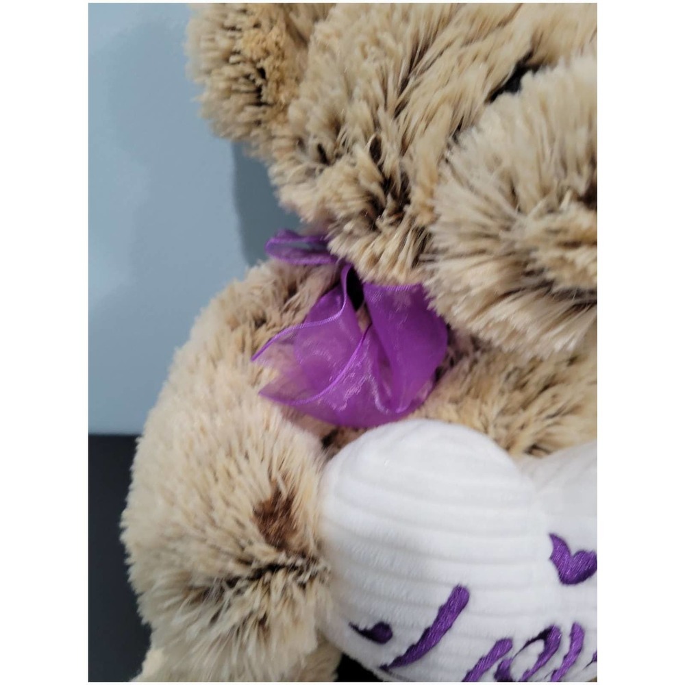 Hug me teddy bear plush soft toy holding heart - Picture 3 of 4